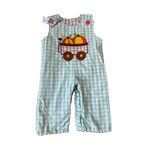 Polka Dot Reversable, 9 mos, baby overalls, Gingham, Fall Theme; Thanksgiving